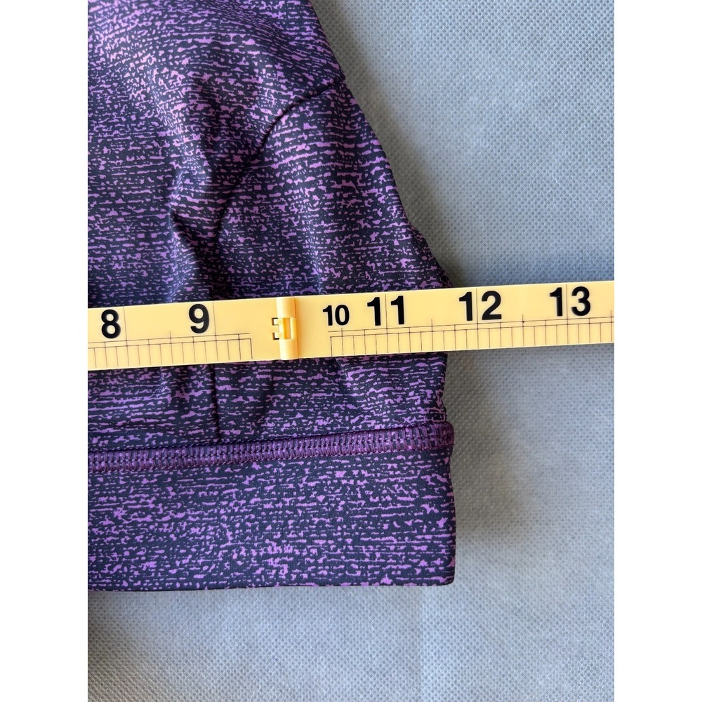 Lululemon Women's Purple/Black Racer Back High‎ Neck Yoga Sports Bra Size 2 - Picture 2 of 5